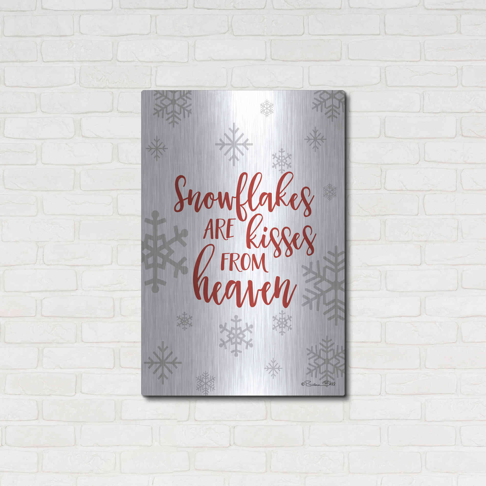 Luxe Metal Art 'Kisses from Heaven' by Susan Ball, Metal Wall Art,24x36