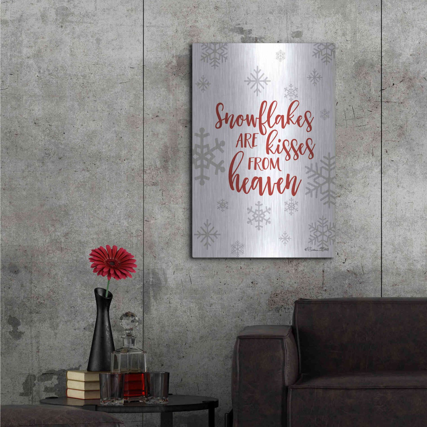 Luxe Metal Art 'Kisses from Heaven' by Susan Ball, Metal Wall Art,24x36