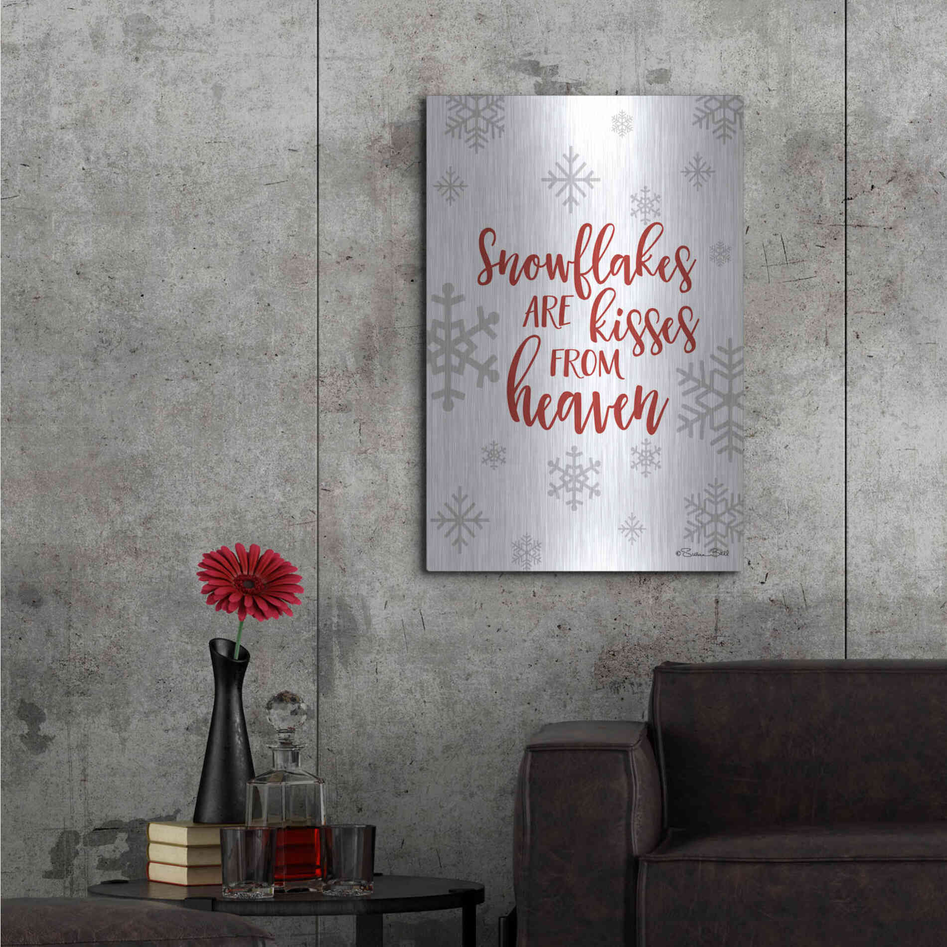 Luxe Metal Art 'Kisses from Heaven' by Susan Ball, Metal Wall Art,24x36