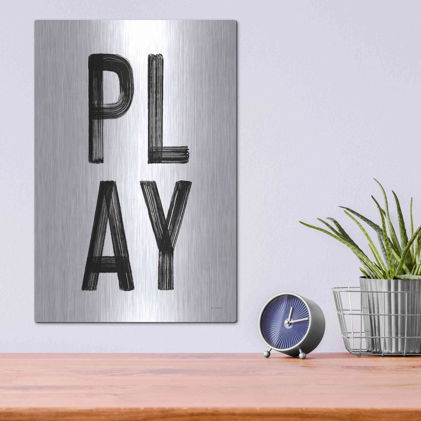 Luxe Metal Art 'Play' by Seven Trees Design, Metal Wall Art,12x16