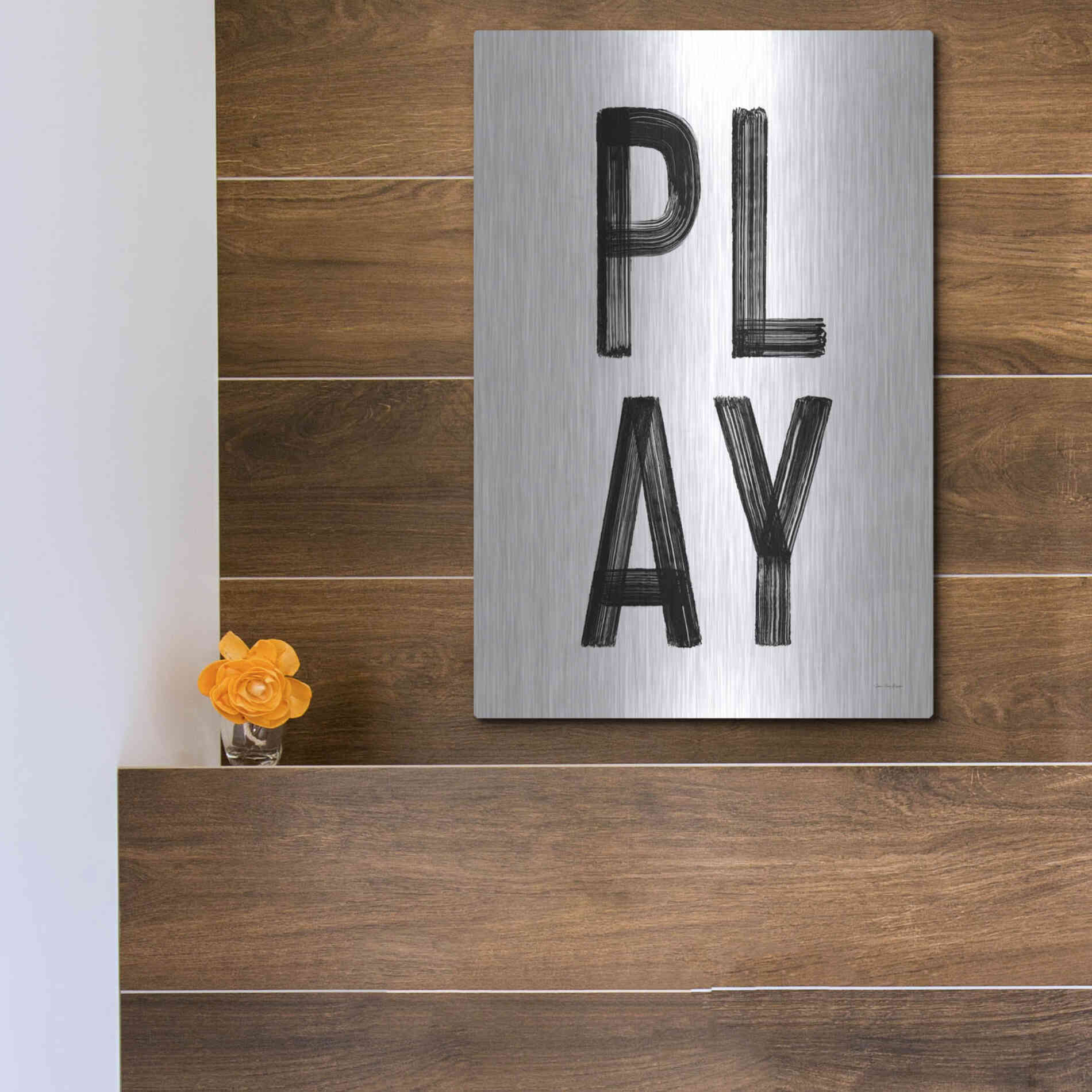 Luxe Metal Art 'Play' by Seven Trees Design, Metal Wall Art,12x16