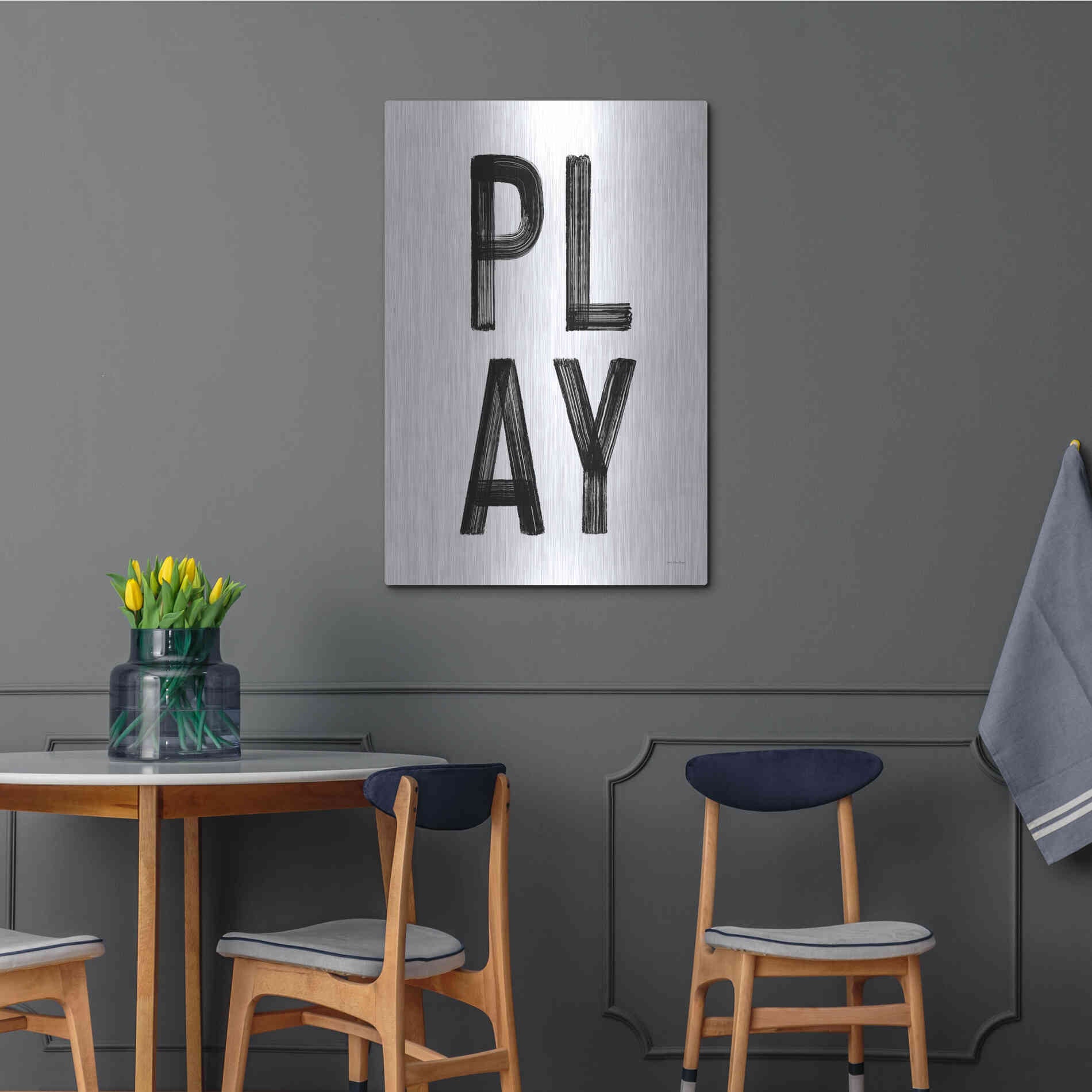 Luxe Metal Art 'Play' by Seven Trees Design, Metal Wall Art,24x36