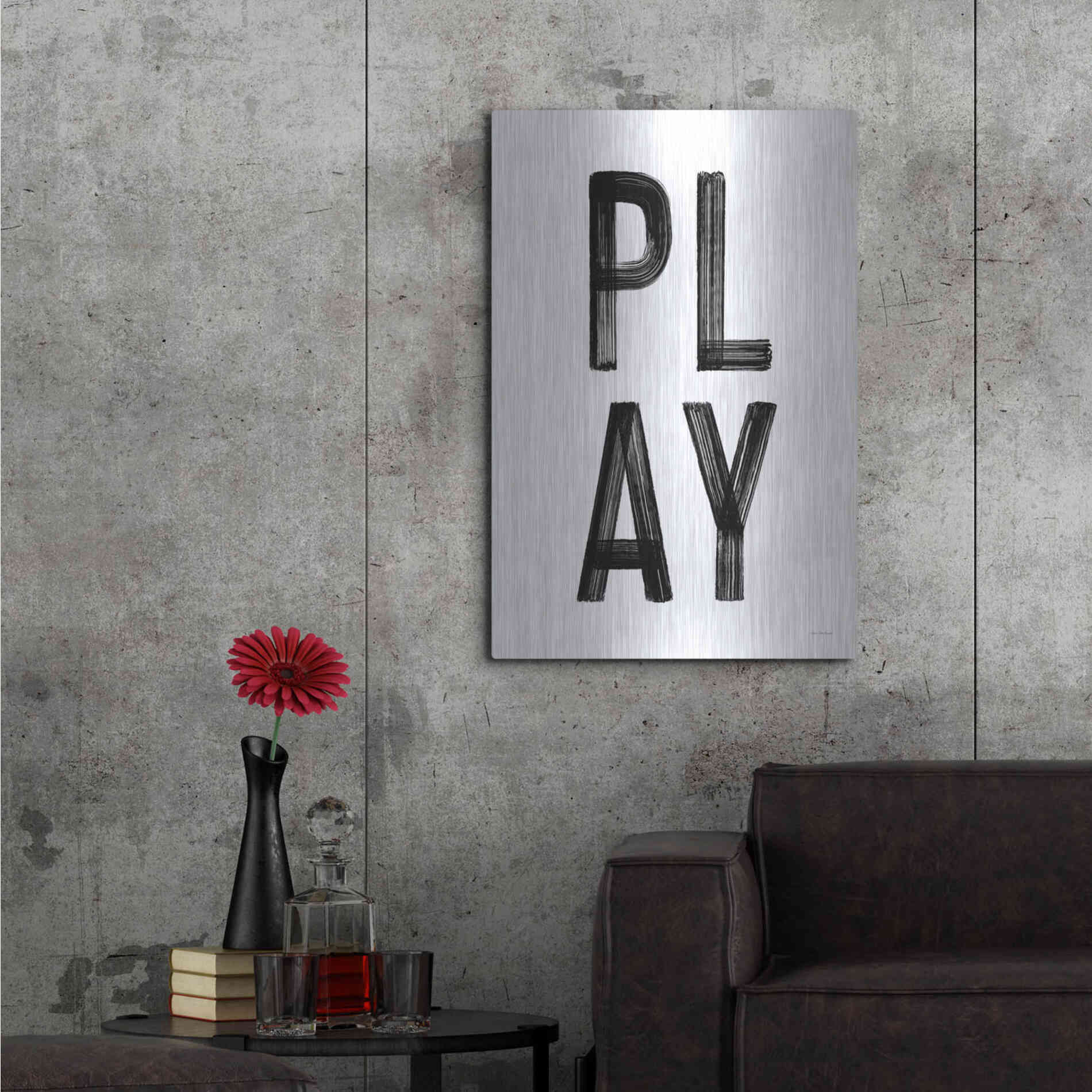 Luxe Metal Art 'Play' by Seven Trees Design, Metal Wall Art,24x36
