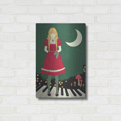 Luxe Metal Art 'Crescent Moon' by Sai Tamiya, Metal Wall Art,16x24