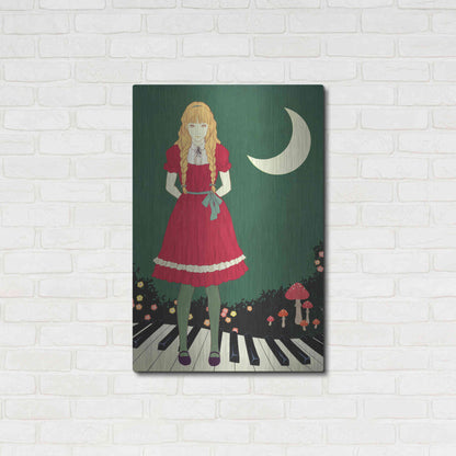 Luxe Metal Art 'Crescent Moon' by Sai Tamiya, Metal Wall Art,24x36