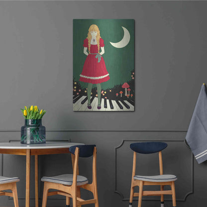 Luxe Metal Art 'Crescent Moon' by Sai Tamiya, Metal Wall Art,24x36