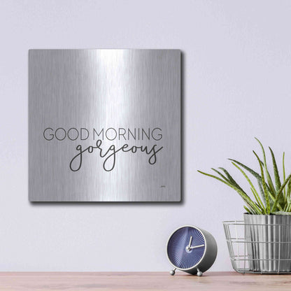 Luxe Metal Art 'Good Morning Gorgeous' by Misty Michelle, Metal Wall Art,12x12