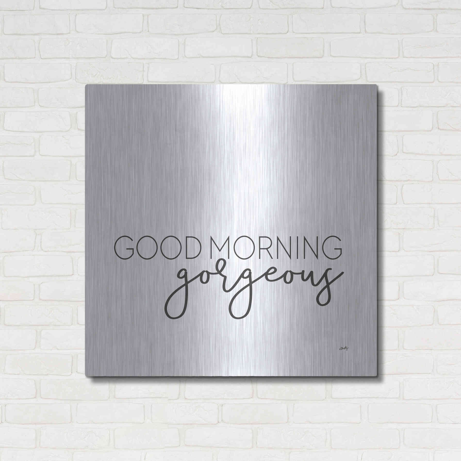 Luxe Metal Art 'Good Morning Gorgeous' by Misty Michelle, Metal Wall Art,36x36
