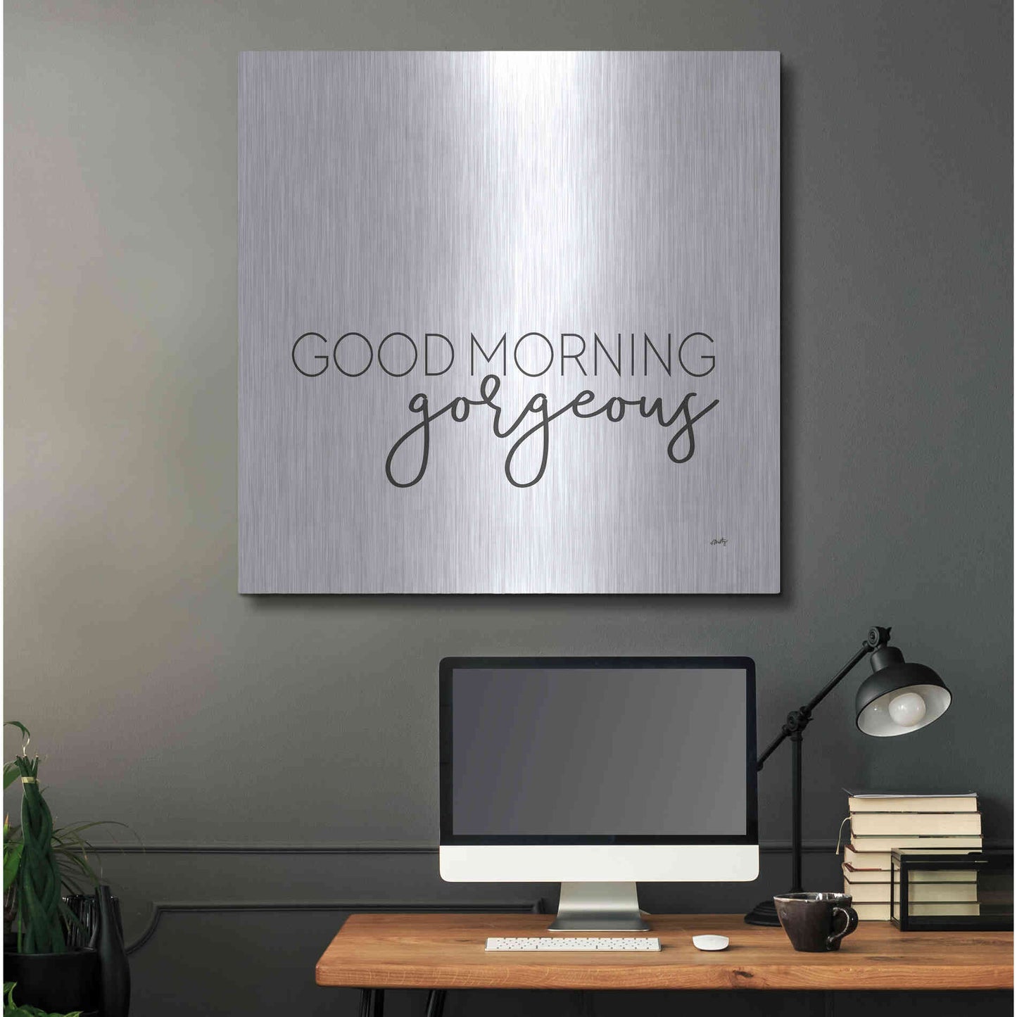 Luxe Metal Art 'Good Morning Gorgeous' by Misty Michelle, Metal Wall Art,36x36