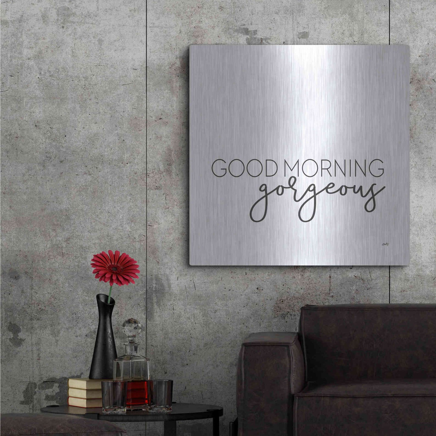 Luxe Metal Art 'Good Morning Gorgeous' by Misty Michelle, Metal Wall Art,36x36