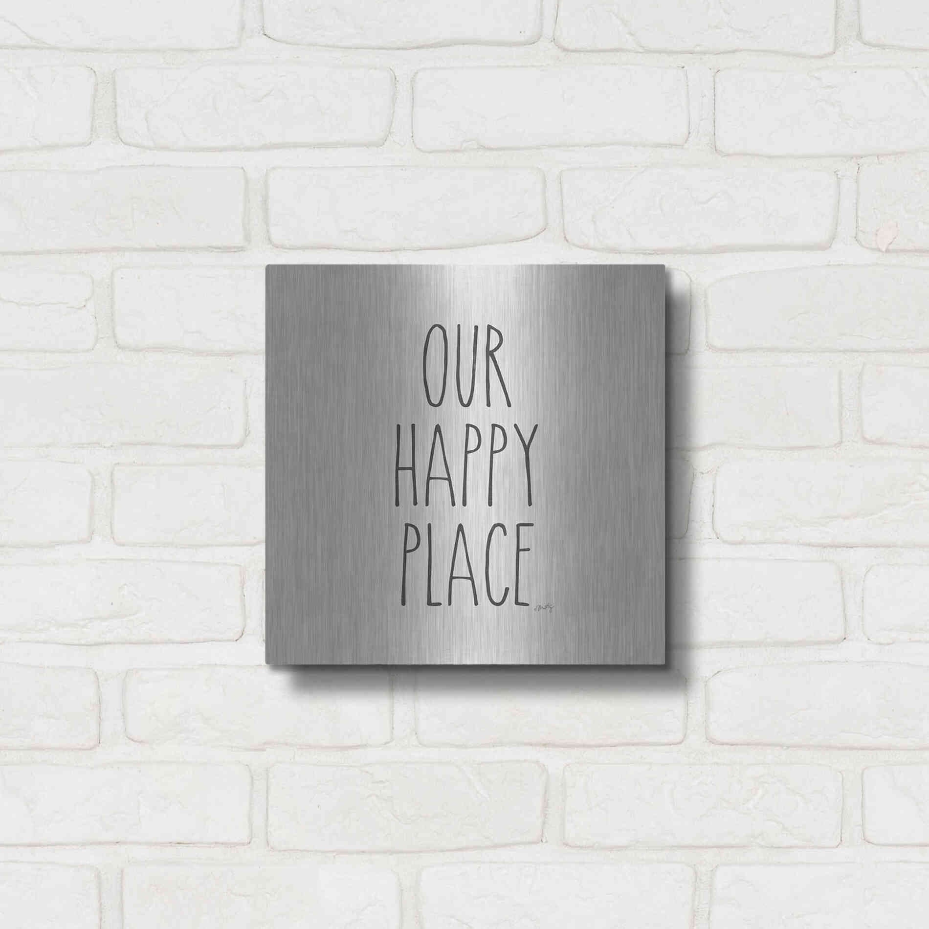 Luxe Metal Art 'Our Happy Place' by Misty Michelle, Metal Wall Art,12x12