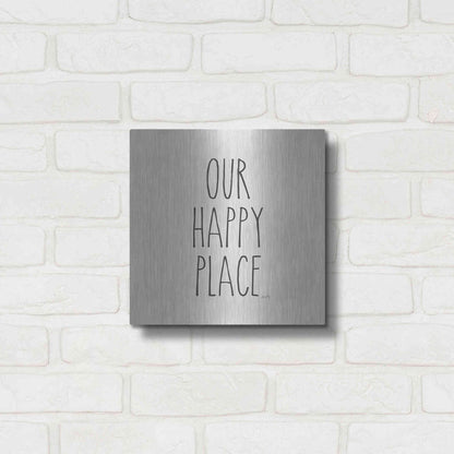 Luxe Metal Art 'Our Happy Place' by Misty Michelle, Metal Wall Art,12x12