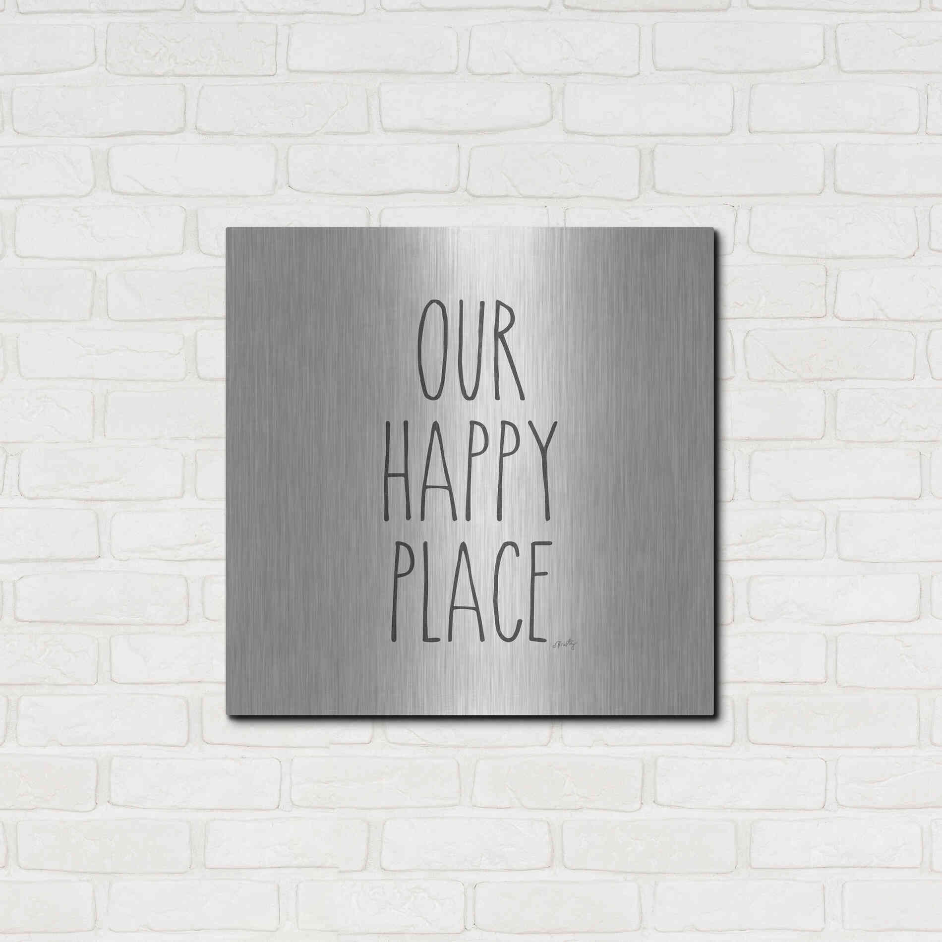 Luxe Metal Art 'Our Happy Place' by Misty Michelle, Metal Wall Art,24x24