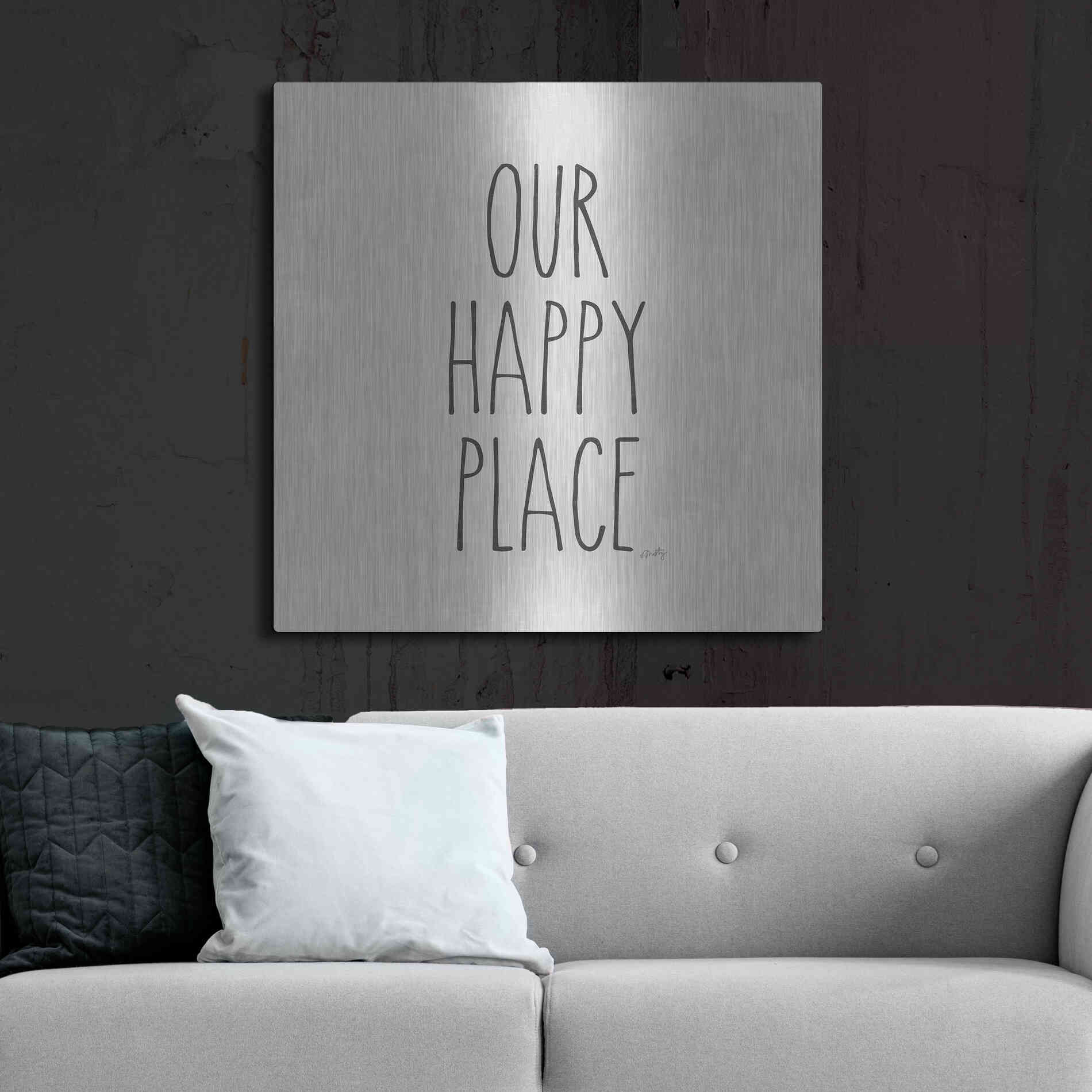 Luxe Metal Art 'Our Happy Place' by Misty Michelle, Metal Wall Art,36x36