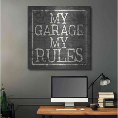 Luxe Metal Art 'My Garage, My Rules' by Misty Michelle, Metal Wall Art,36x36