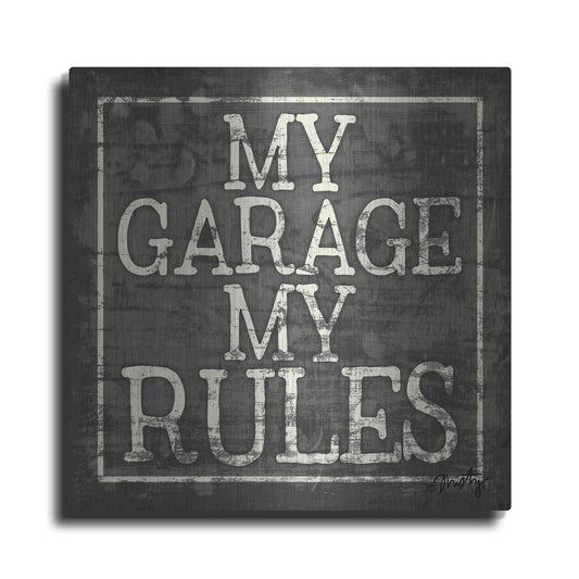 Luxe Metal Art 'My Garage, My Rules' by Misty Michelle, Metal Wall Art