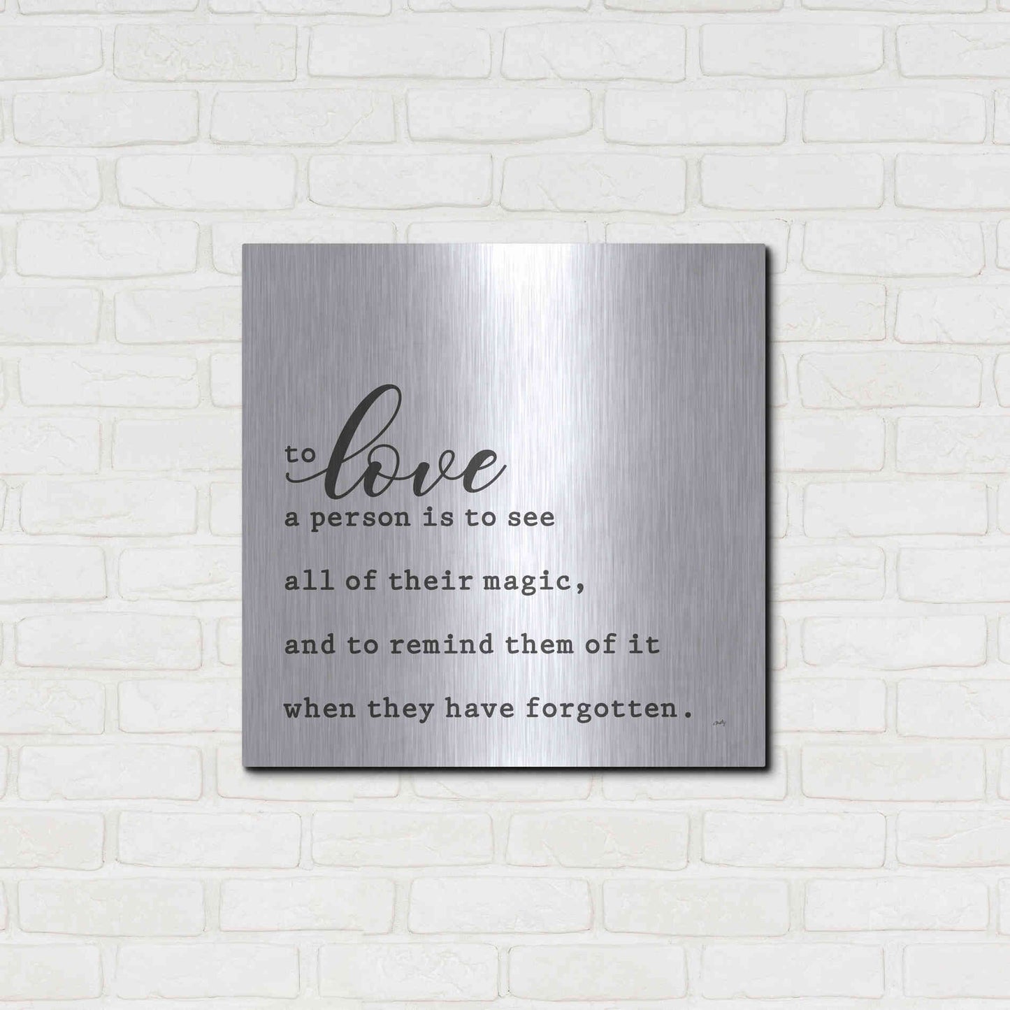 Luxe Metal Art 'To Love' by Misty Michelle, Metal Wall Art,24x24