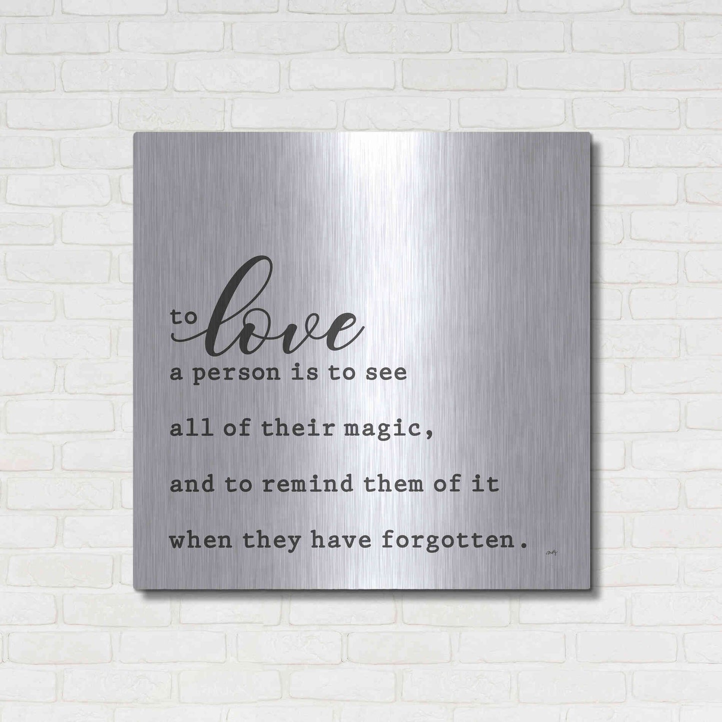 Luxe Metal Art 'To Love' by Misty Michelle, Metal Wall Art,36x36