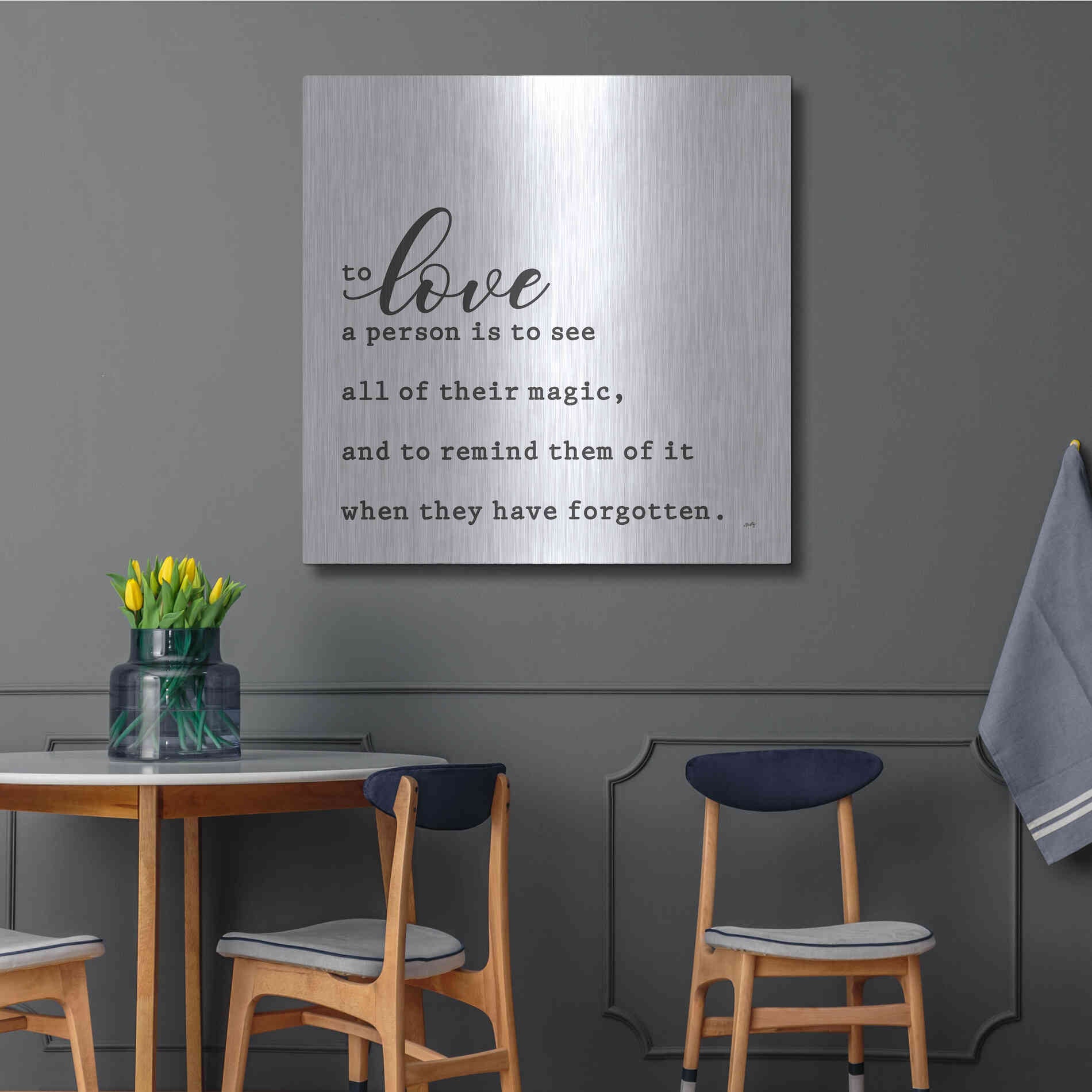 Luxe Metal Art 'To Love' by Misty Michelle, Metal Wall Art,36x36