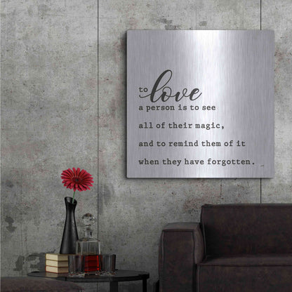 Luxe Metal Art 'To Love' by Misty Michelle, Metal Wall Art,36x36