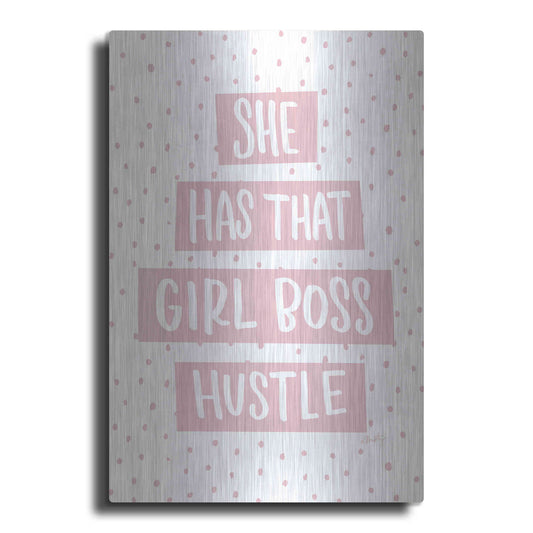 Luxe Metal Art 'She Has that Girl Boss Hustle' by Misty Michelle, Metal Wall Art