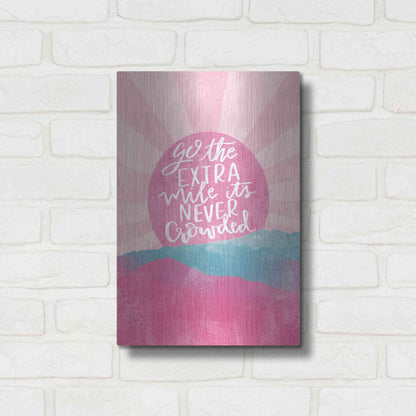 Luxe Metal Art 'Go the Extra Mile' by Misty Michelle, Metal Wall Art,12x16