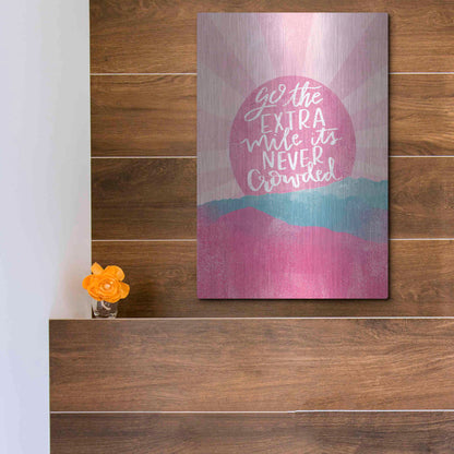 Luxe Metal Art 'Go the Extra Mile' by Misty Michelle, Metal Wall Art,12x16