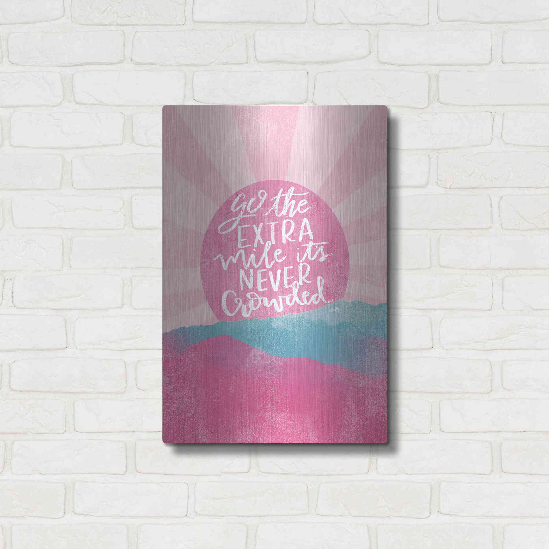 Luxe Metal Art 'Go the Extra Mile' by Misty Michelle, Metal Wall Art,16x24