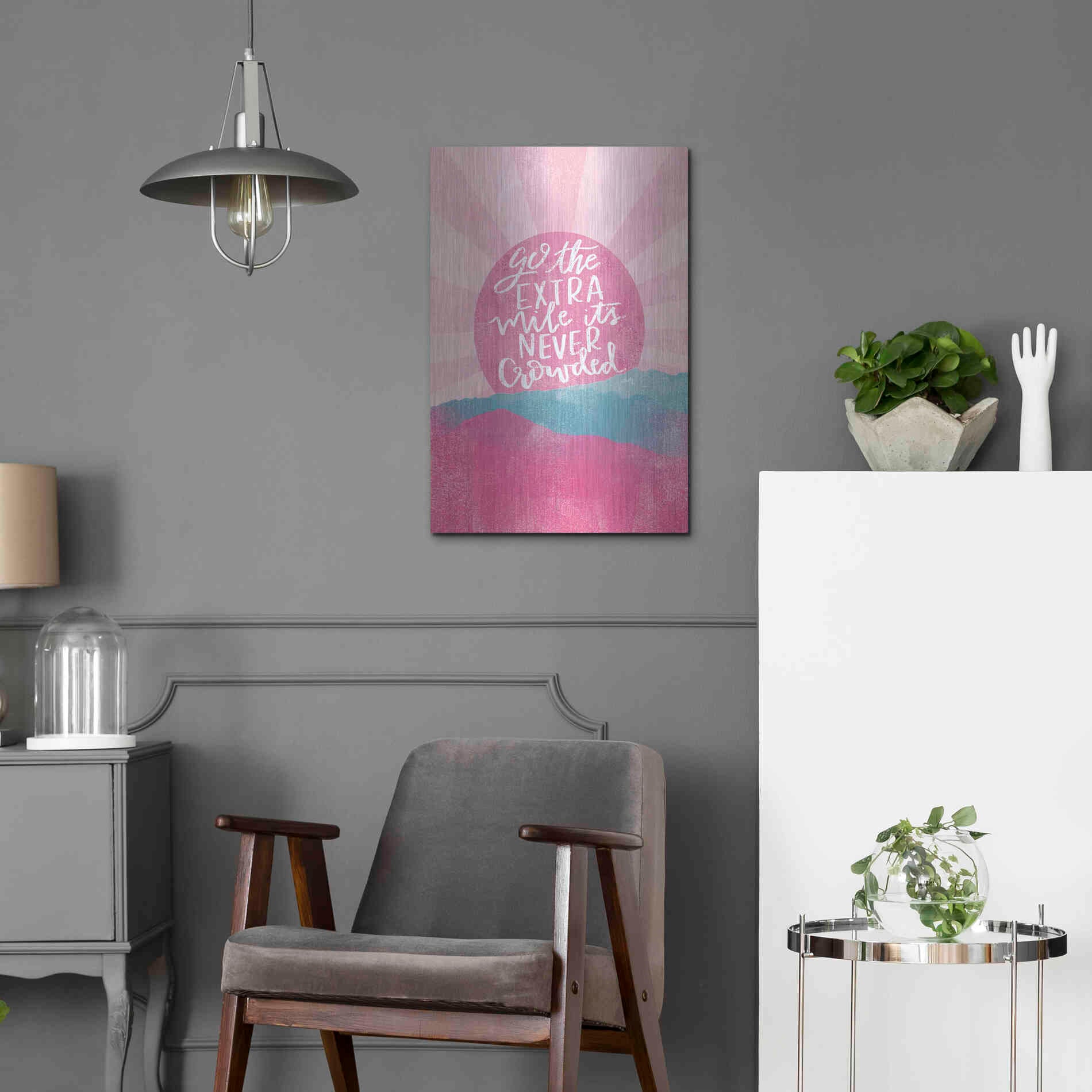 Luxe Metal Art 'Go the Extra Mile' by Misty Michelle, Metal Wall Art,16x24