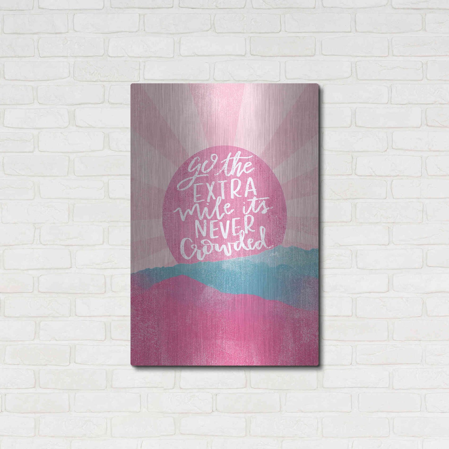 Luxe Metal Art 'Go the Extra Mile' by Misty Michelle, Metal Wall Art,24x36