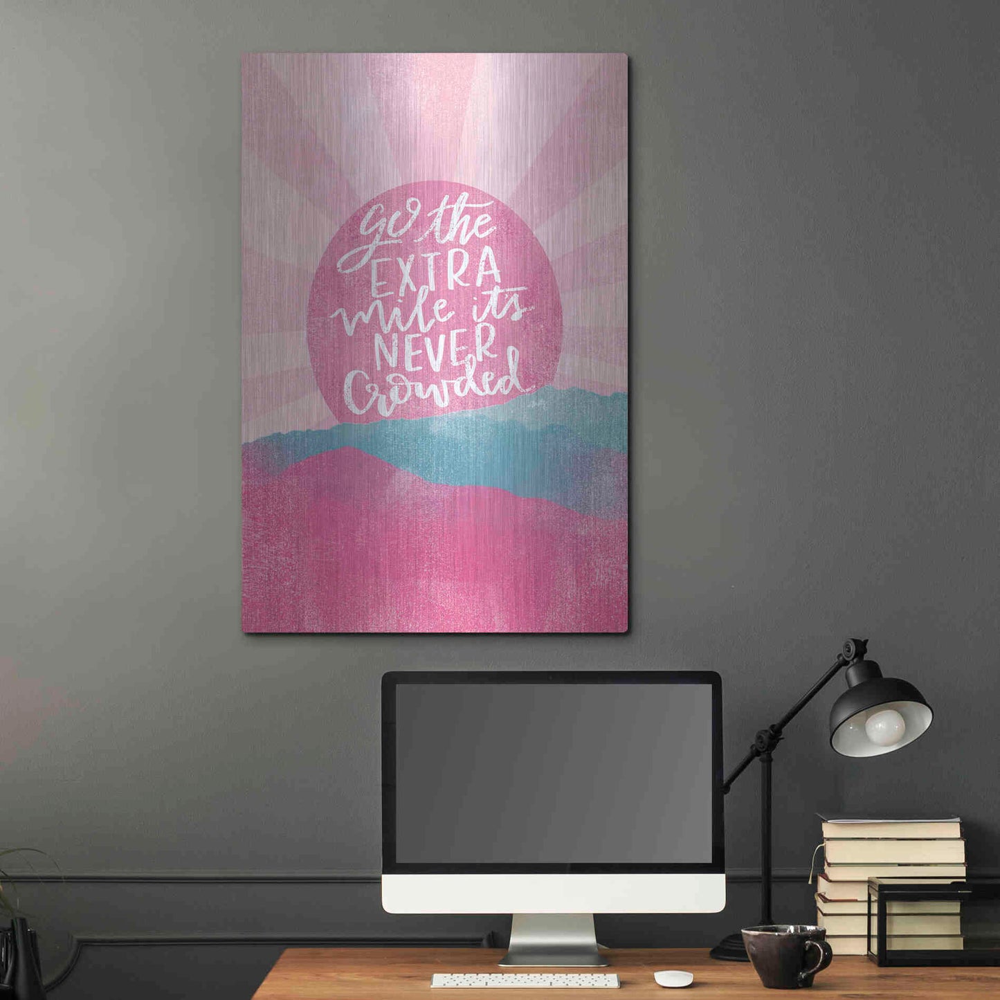 Luxe Metal Art 'Go the Extra Mile' by Misty Michelle, Metal Wall Art,24x36