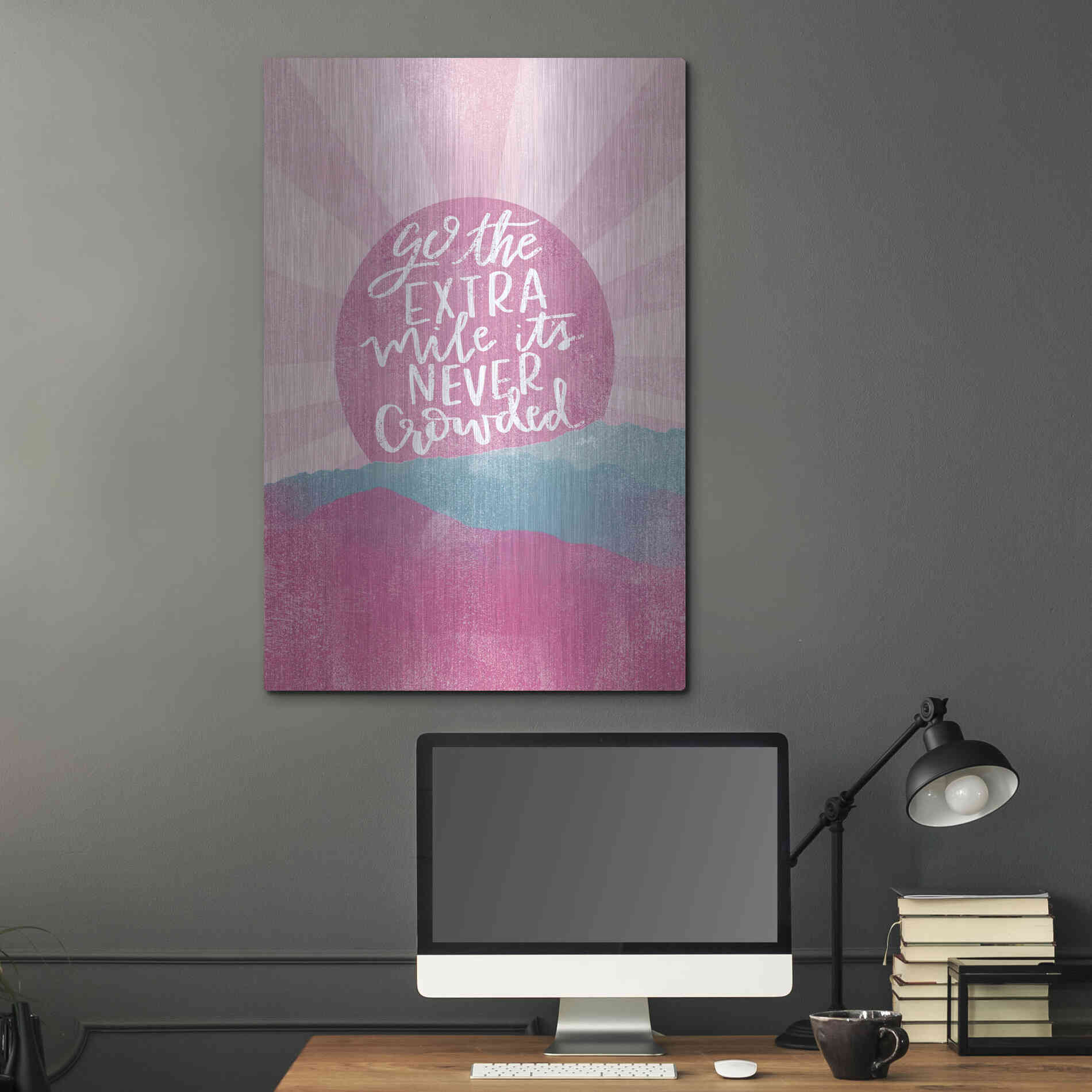 Luxe Metal Art 'Go the Extra Mile' by Misty Michelle, Metal Wall Art,24x36