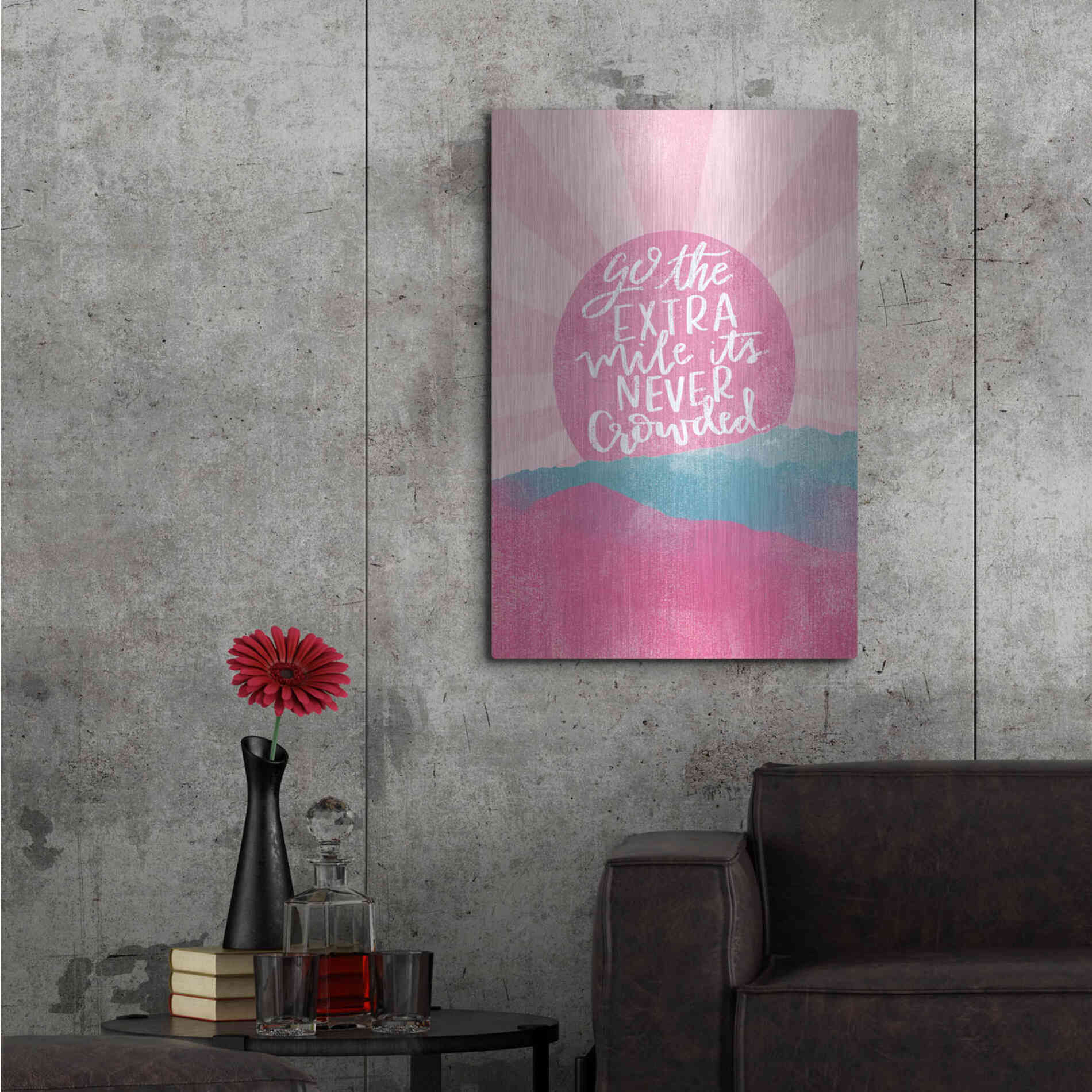 Luxe Metal Art 'Go the Extra Mile' by Misty Michelle, Metal Wall Art,24x36