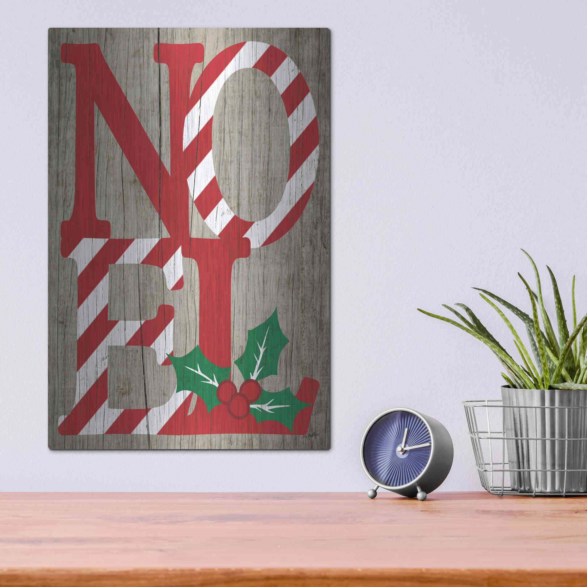 Luxe Metal Art 'Noel' by Misty Michelle, Metal Wall Art,12x16