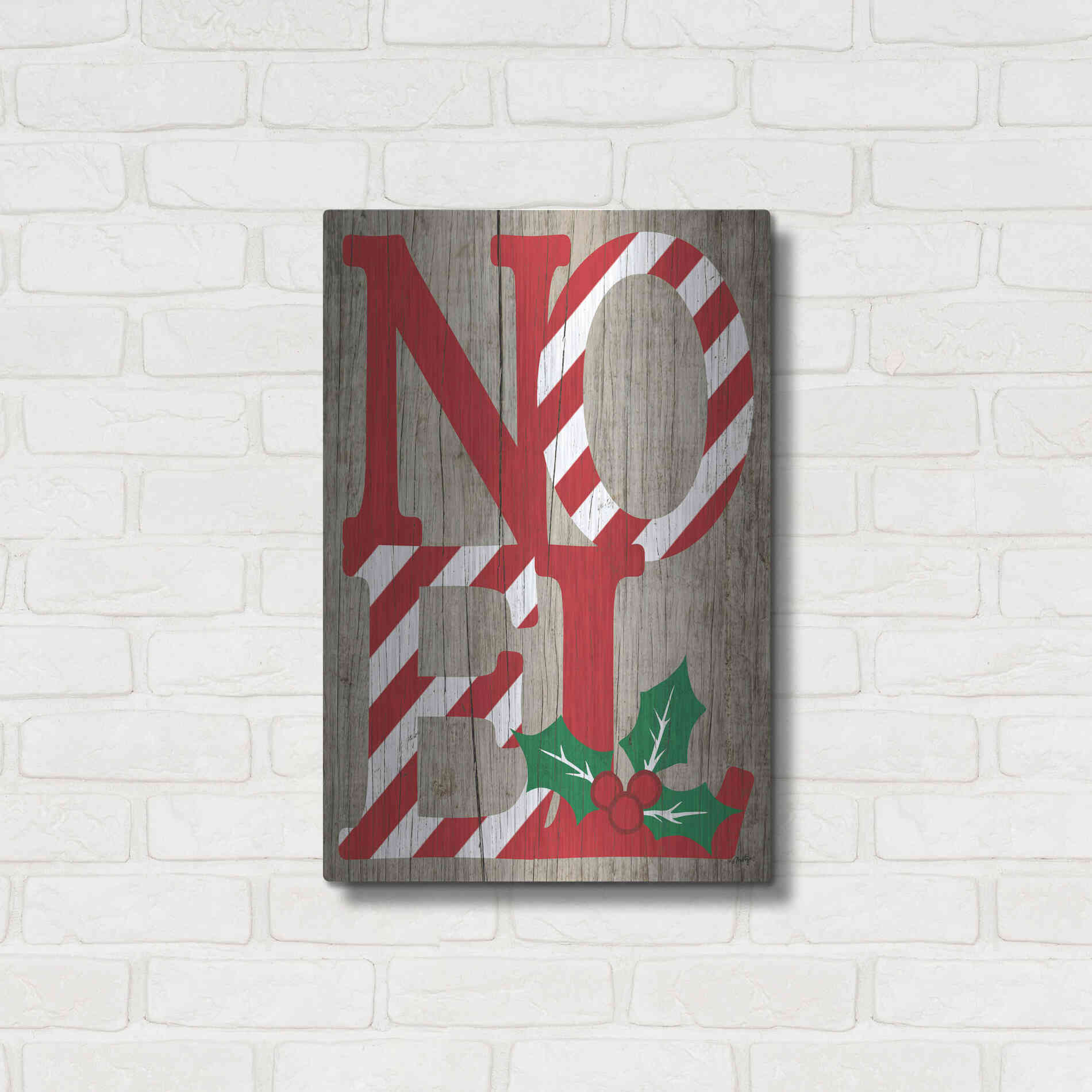 Luxe Metal Art 'Noel' by Misty Michelle, Metal Wall Art,16x24