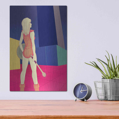 Luxe Metal Art 'Digital Labyrinth' by Sai Tamiya, Metal Wall Art,12x16