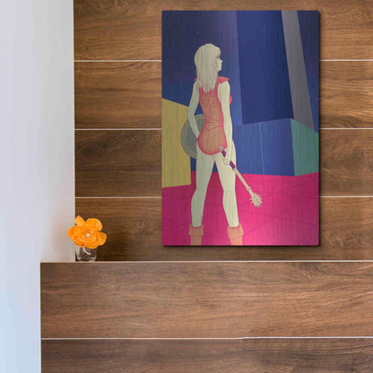 Luxe Metal Art 'Digital Labyrinth' by Sai Tamiya, Metal Wall Art,12x16