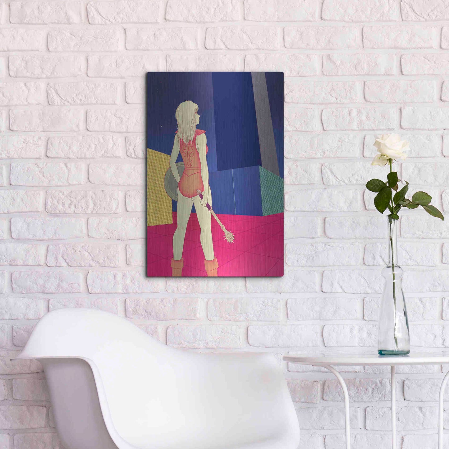 Luxe Metal Art 'Digital Labyrinth' by Sai Tamiya, Metal Wall Art,16x24