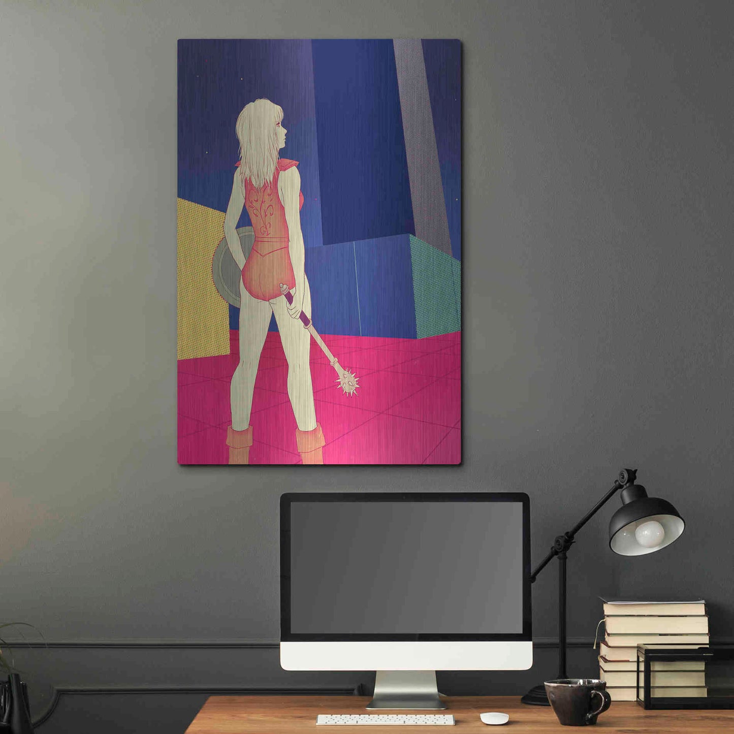 Luxe Metal Art 'Digital Labyrinth' by Sai Tamiya, Metal Wall Art,24x36