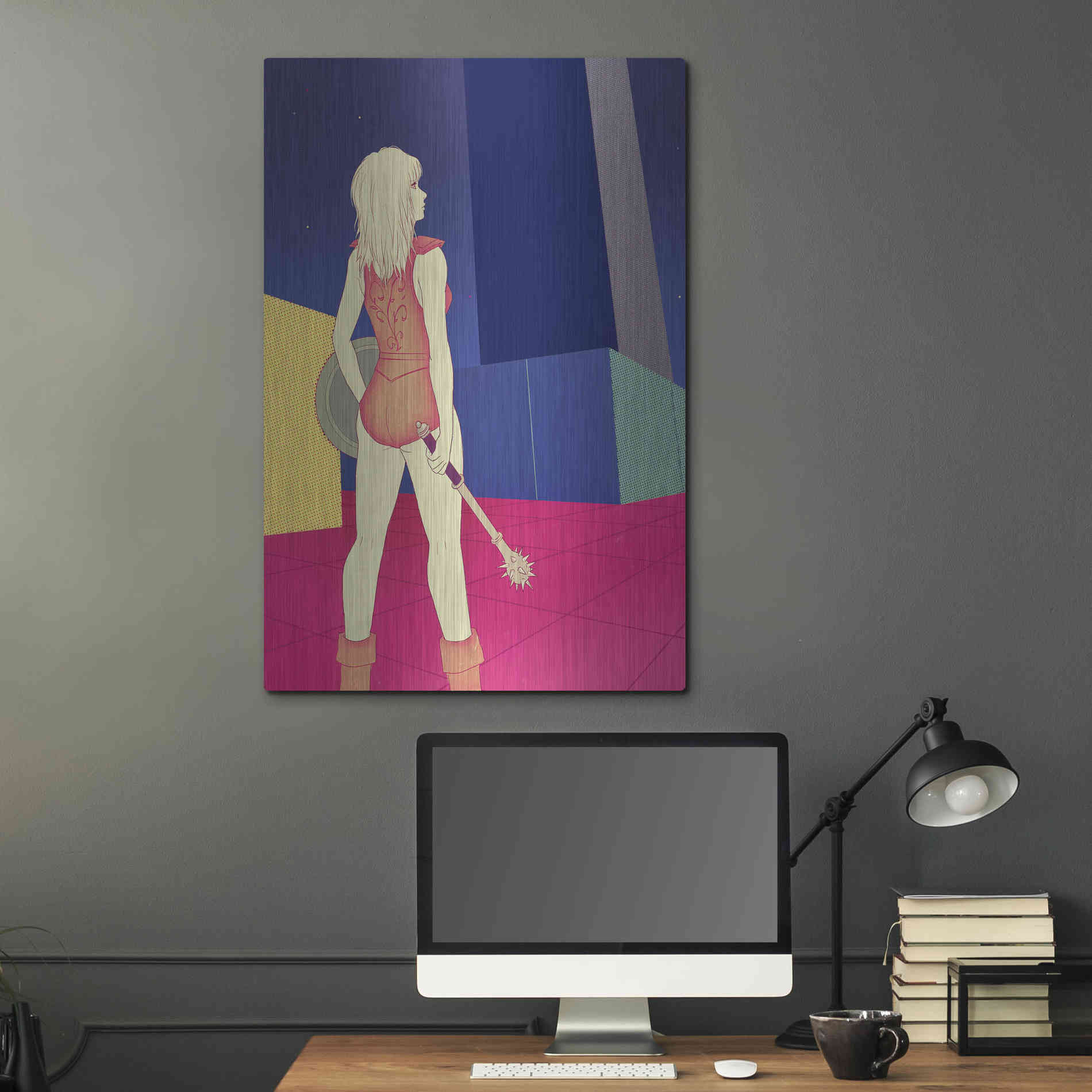 Luxe Metal Art 'Digital Labyrinth' by Sai Tamiya, Metal Wall Art,24x36