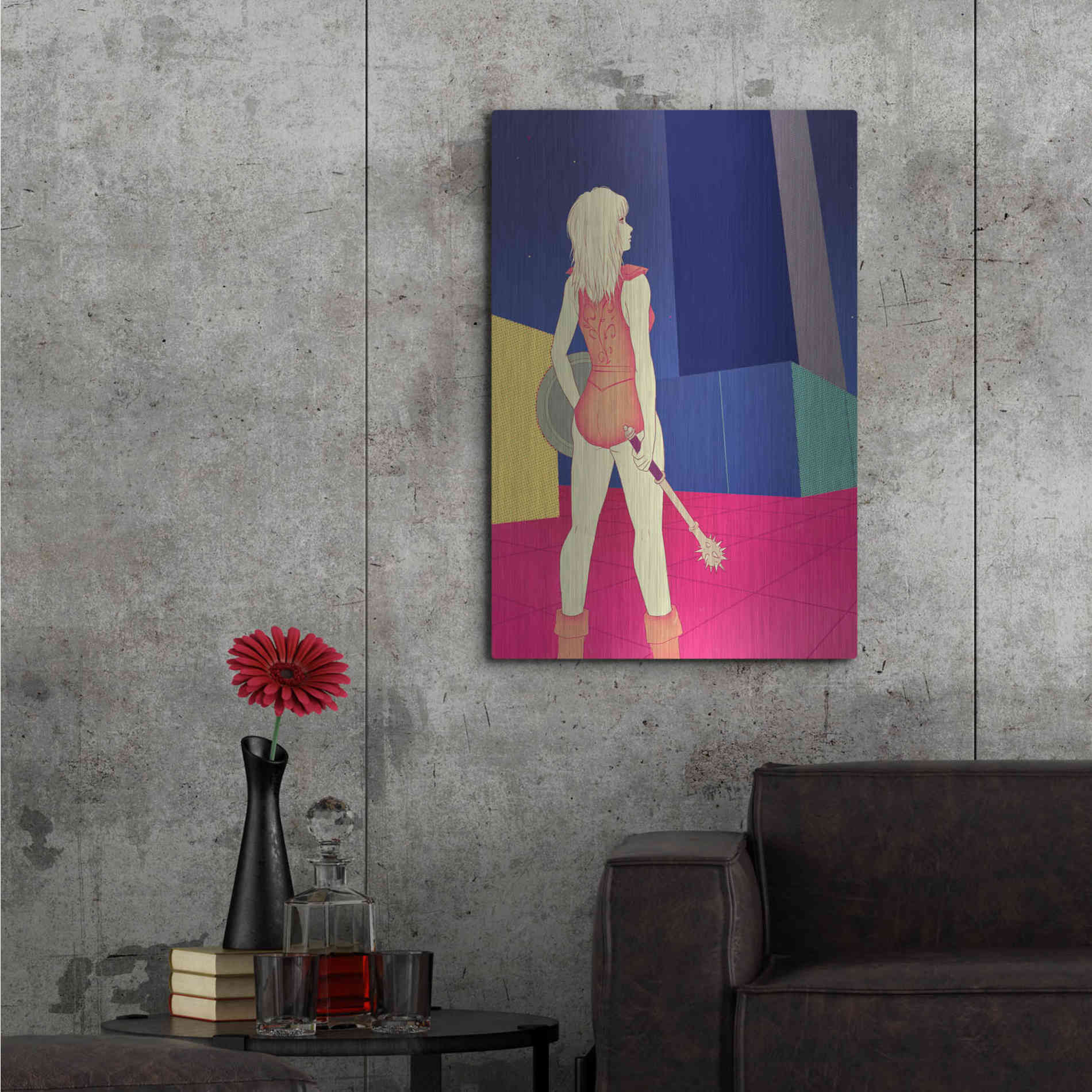 Luxe Metal Art 'Digital Labyrinth' by Sai Tamiya, Metal Wall Art,24x36