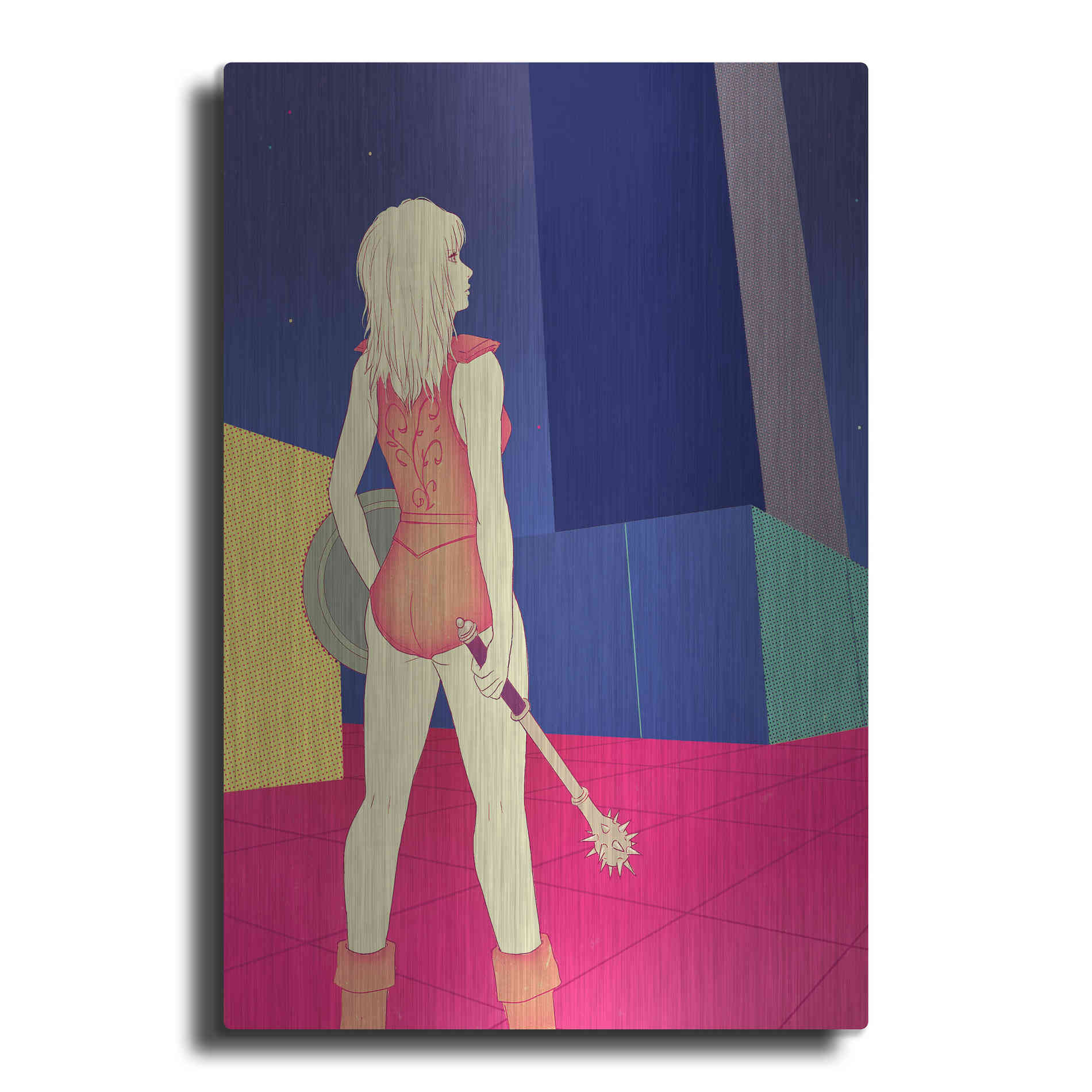 Luxe Metal Art 'Digital Labyrinth' by Sai Tamiya, Metal Wall Art