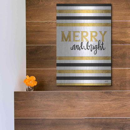 Luxe Metal Art 'Merry and Bright' by Misty Michelle, Metal Wall Art,12x16