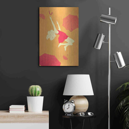 Luxe Metal Art 'Flying Umbrellas' by Sai Tamiya, Metal Wall Art,16x24