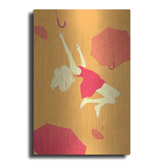 Luxe Metal Art 'Flying Umbrellas' by Sai Tamiya, Metal Wall Art
