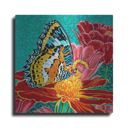 Luxe Metal Art 'Poised Butterfly I' by Carolee Vitaletti, Metal Wall Art