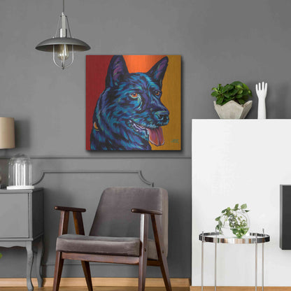 Luxe Metal Art 'Dogs in Color I' by Carolee Vitaletti, Metal Wall Art,24x24