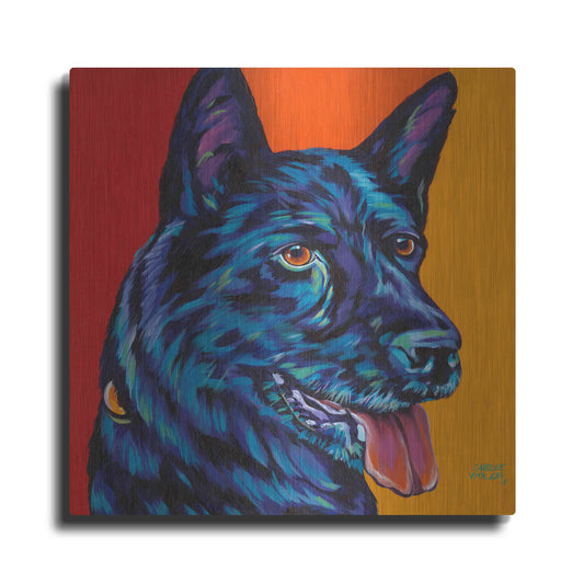 Luxe Metal Art 'Dogs in Color I' by Carolee Vitaletti, Metal Wall Art