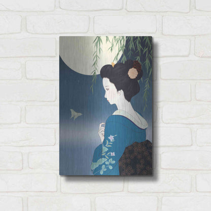 Luxe Metal Art 'Fumitsuki' by Sai Tamiya, Metal Wall Art,12x16