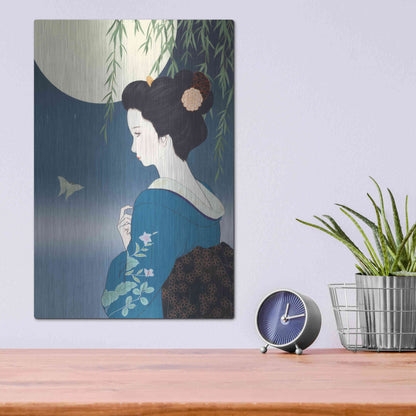 Luxe Metal Art 'Fumitsuki' by Sai Tamiya, Metal Wall Art,12x16